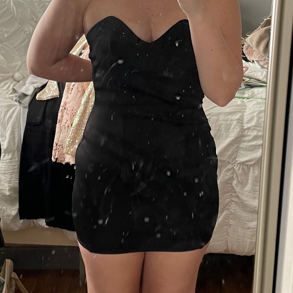 Black mini dress